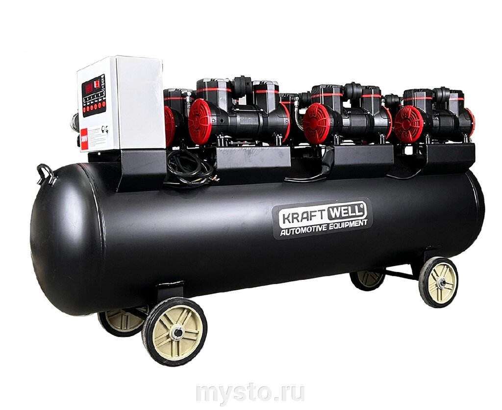 Поршневой компрессор KraftWell KRW-AC1500-280L, ременной привод, 1500 л/мин, 380В от компании Оборудование для автосервиса и АЗС "Т-ind" доставка в регионы - фото 1