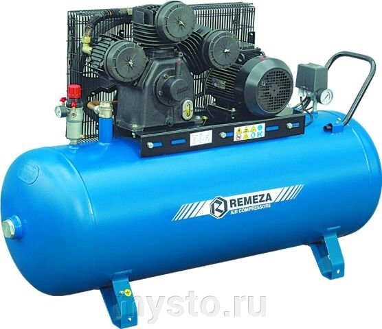 Поршневой компрессор Remeza СБ4/Ф-500. W95Т, ременной привод, масляный, 2400 л/мин, 380В от компании Оборудование для автосервиса и АЗС "Т-ind" доставка в регионы - фото 1