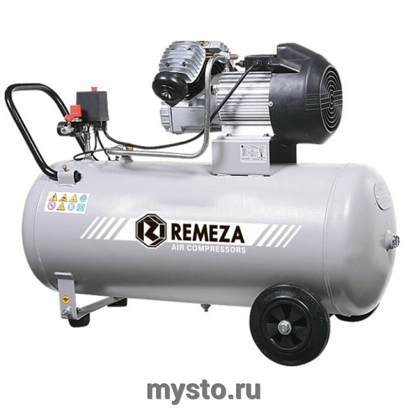 Поршневой компрессор Remeza СБ4/С-100. J2047B, коаксиальный привод, масляный, 400 л/мин, 220В от компании Оборудование для автосервиса и АЗС "Т-ind" доставка в регионы - фото 1