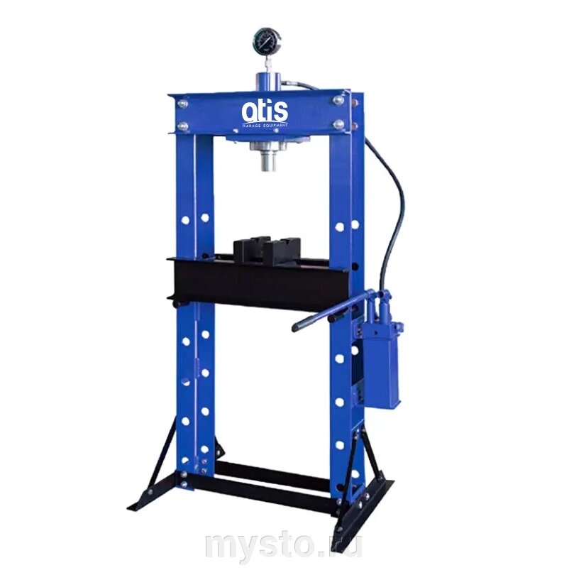 Пресс гидравлический ручной 20 тонн Atis HW 0901C-D, напольный, гаражный, с двухскоростным насосом от компании Оборудование для автосервиса и АЗС "Т-ind" доставка в регионы - фото 1