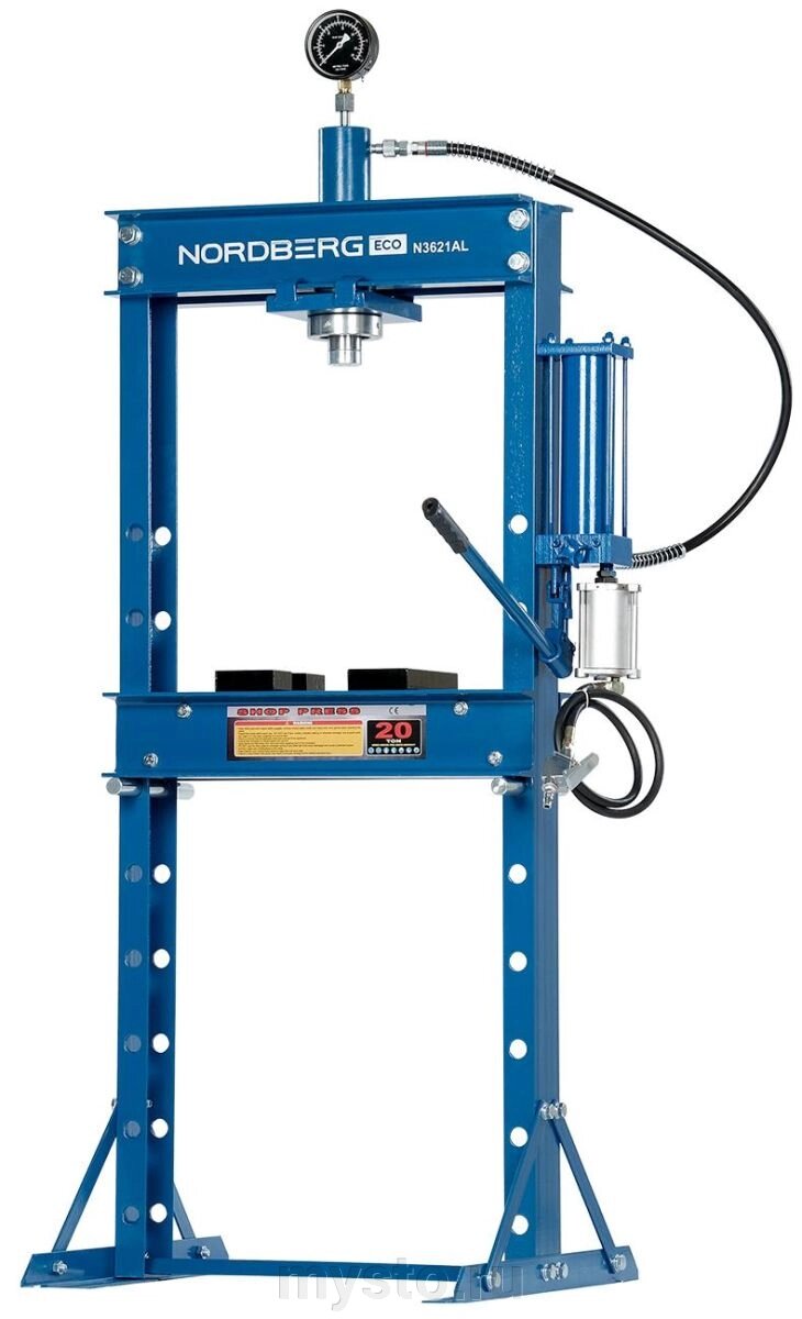 Пресс гидравлический ручной 20 тонн Nordberg N3621AL, напольный, гаражный от компании Оборудование для автосервиса и АЗС "Т-ind" доставка в регионы - фото 1