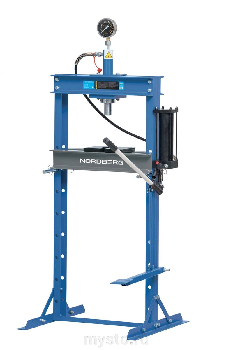 Пресс гидравлический ручной/ножной 12 тонн Nordberg N3612F, напольный, гаражный от компании Оборудование для автосервиса и АЗС "Т-ind" доставка в регионы - фото 1