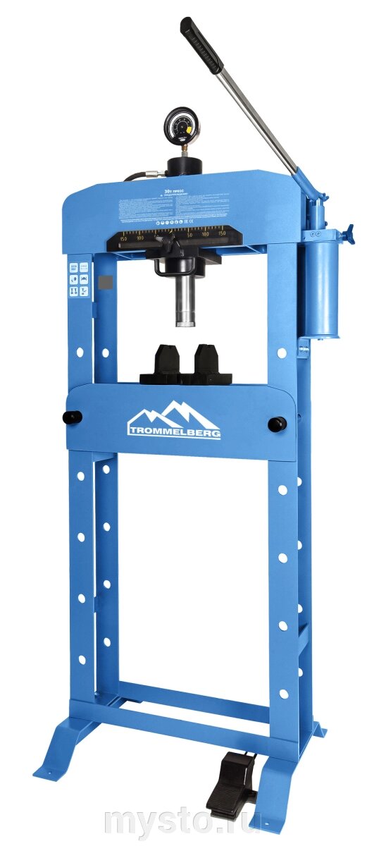 Пресс пневмогидравлический ручной 30 тонн Trommelberg SD20030EAM, напольный, гаражный от компании Оборудование для автосервиса и АЗС "Т-ind" доставка в регионы - фото 1