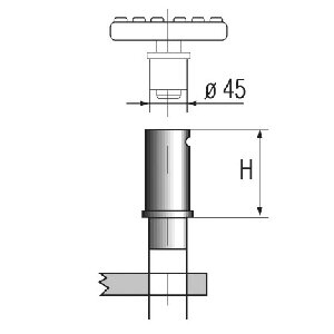 Проставки h=200 мм., 4 шт. Ravaglioli арт. S370A18