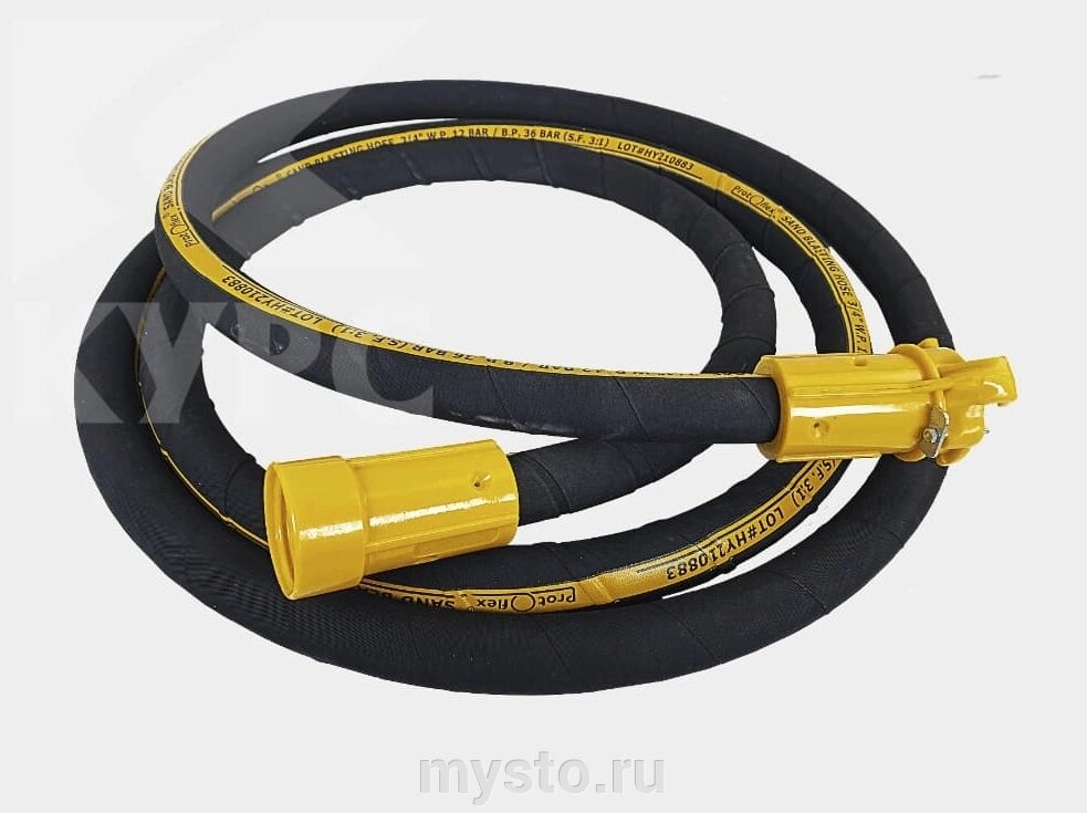 PST Шланг пескоструйный в сборе Protoflex Sand Blasting Hose, 19х34мм, 10м, NHP-3/4, CQP-3/4 от компании Оборудование для автосервиса и АЗС "Т-ind" доставка в регионы - фото 1