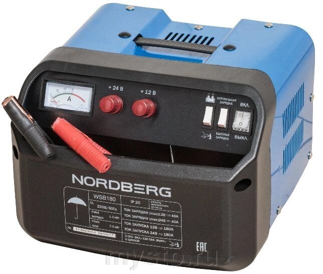 Пуско-зарядное устройство Nordberg WSB180, трансформаторное, 12-24В от компании Оборудование для автосервиса и АЗС "Т-ind" доставка в регионы - фото 1