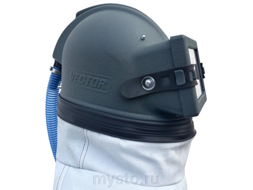 Шлем пескоструйщика Vector (55000), с дополнительным напылением и регулятором от компании Оборудование для автосервиса и АЗС "Т-ind" доставка в регионы - фото 1