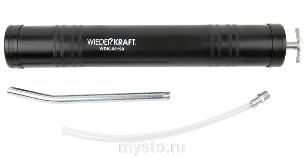 Шприц для подачи масла Wiederkraft WDK-65199, 1000мл, плунжерный от компании Оборудование для автосервиса и АЗС "Т-ind" доставка в регионы - фото 1