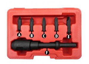 Станкоимпорт Набор ударных отверток для пневмомолотка СТАНКОИМПОРТ KA-5346, 6шт.