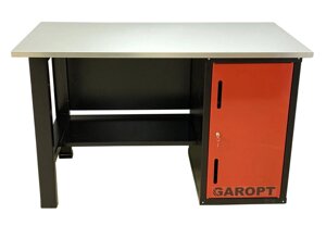 Стол-верстак слесарный Garopt No boxes GT1400STD. red, однотумбовый, 2 полки