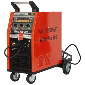 Сварочный инверторный аппарат Wiederkraft WELD Pro 300, MIG/MAG, MMA, NO GAS, 380В