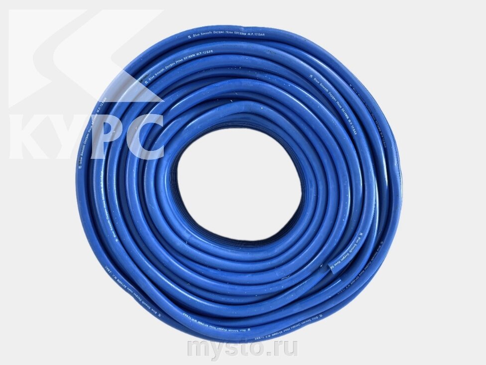 T-ind Рукав кислородный Blue Smooth Oxygen Hose, 9мм, 20м от компании Оборудование для автосервиса и АЗС "Т-ind" доставка в регионы - фото 1