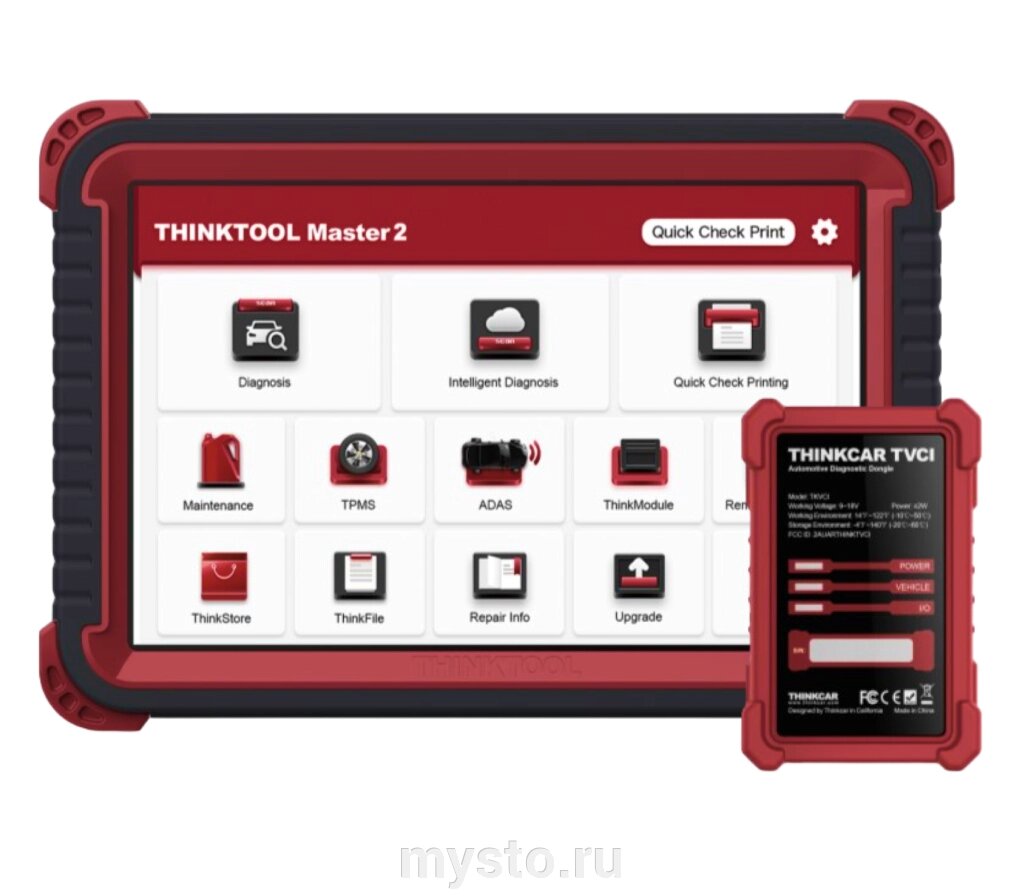 THINKCAR Диагностический автосканер мультимарочный THINKTOOL MASTER 2, для легковых авто от компании Оборудование для автосервиса и АЗС "Т-ind" доставка в регионы - фото 1