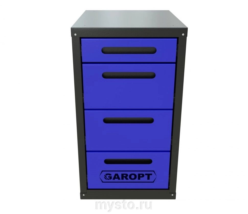 Тумба инструментальная для верстака Garopt GTY4. BLUE, 4 ящика от компании Оборудование для автосервиса и АЗС "Т-ind" доставка в регионы - фото 1