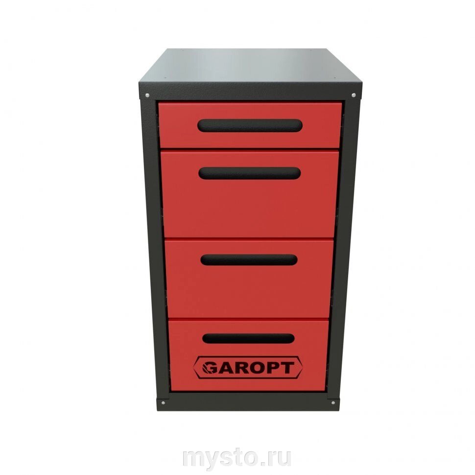 Тумба инструментальная для верстака Garopt GTY4. RED красная, 4 ящика от компании Оборудование для автосервиса и АЗС "Т-ind" доставка в регионы - фото 1