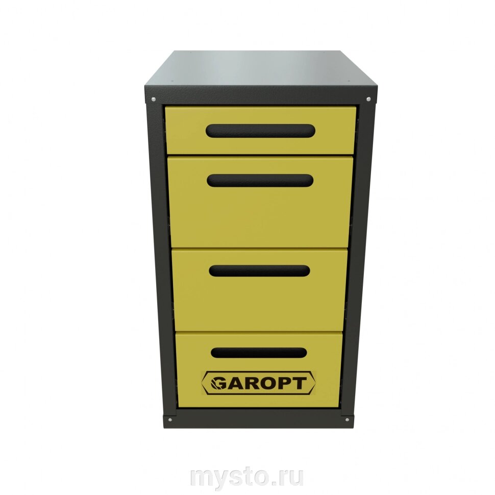 Тумба инструментальная для верстака Garopt GTY4. YELL жёлтая, 4 ящика от компании Оборудование для автосервиса и АЗС "Т-ind" доставка в регионы - фото 1