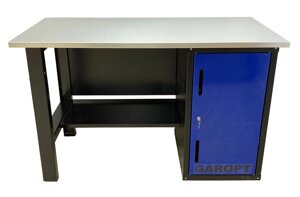 Верстак слесарный Garopt No boxes GT1400STD. blue, однотумбовый, 2 полки