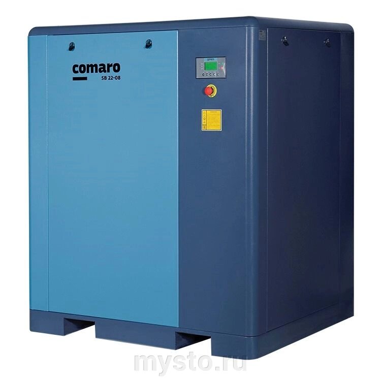 Винтовой компрессор Comaro SB 11-10 электрический, ременной без ресивера, 380 В от компании Оборудование для автосервиса и АЗС "Т-ind" доставка в регионы - фото 1