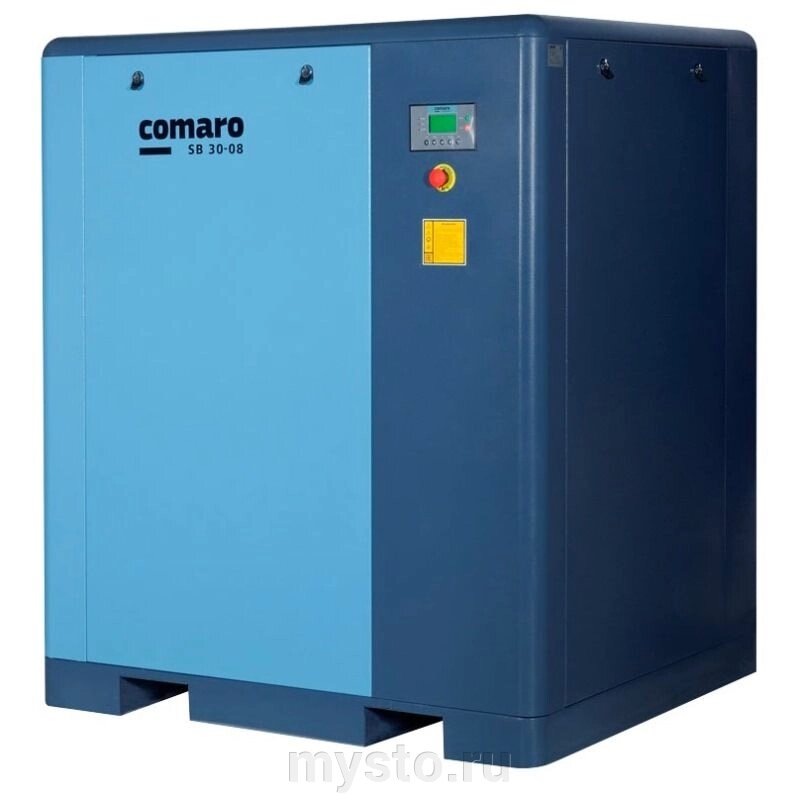 Винтовой компрессор Comaro SB 37-10 электрический, ременной без ресивера, 380 В от компании Оборудование для автосервиса и АЗС "Т-ind" доставка в регионы - фото 1