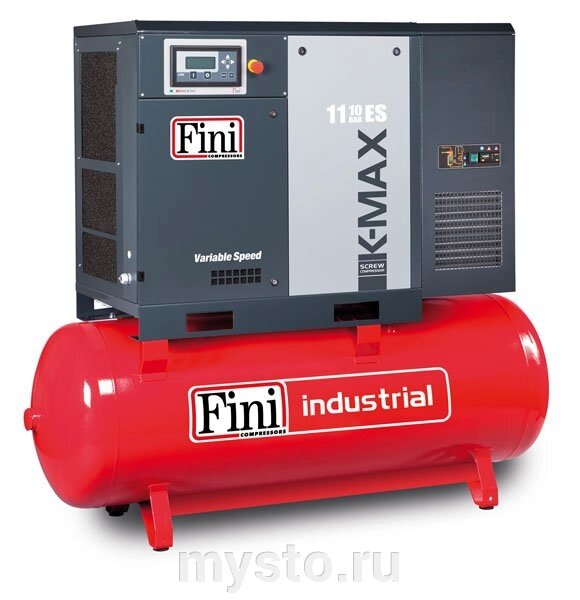 Винтовой компрессор Fini K-MAX 15-10-500 электрический, масляный, 380 В от компании Оборудование для автосервиса и АЗС "Т-ind" доставка в регионы - фото 1