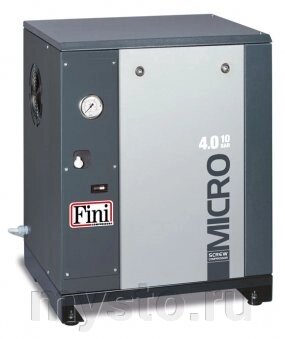 Винтовой компрессор Fini MICRO SE 2.2-10 M электрический, ременной, масляный, 220 В от компании Оборудование для автосервиса и АЗС "Т-ind" доставка в регионы - фото 1
