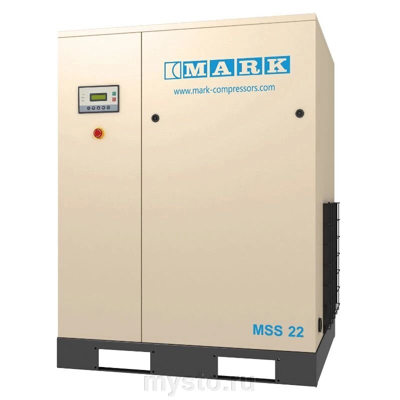 Винтовой компрессор MARK MSS-22A/10 электрический, ременной без ресивера, 380 В от компании Оборудование для автосервиса и АЗС "Т-ind" доставка в регионы - фото 1
