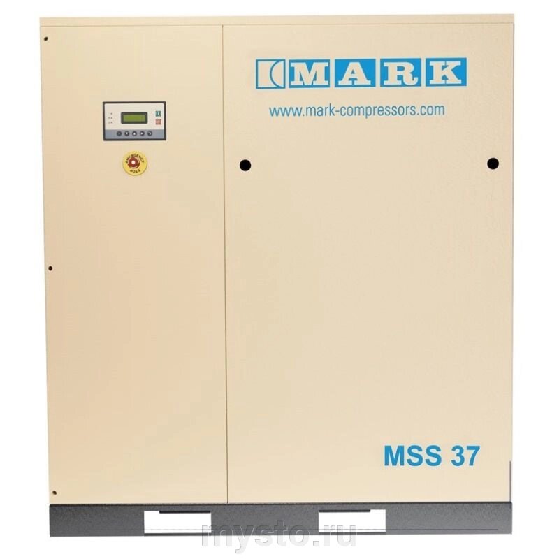 Винтовой компрессор MARK MSS-37A/10 электрический, ременной без ресивера, 380 В от компании Оборудование для автосервиса и АЗС "Т-ind" доставка в регионы - фото 1