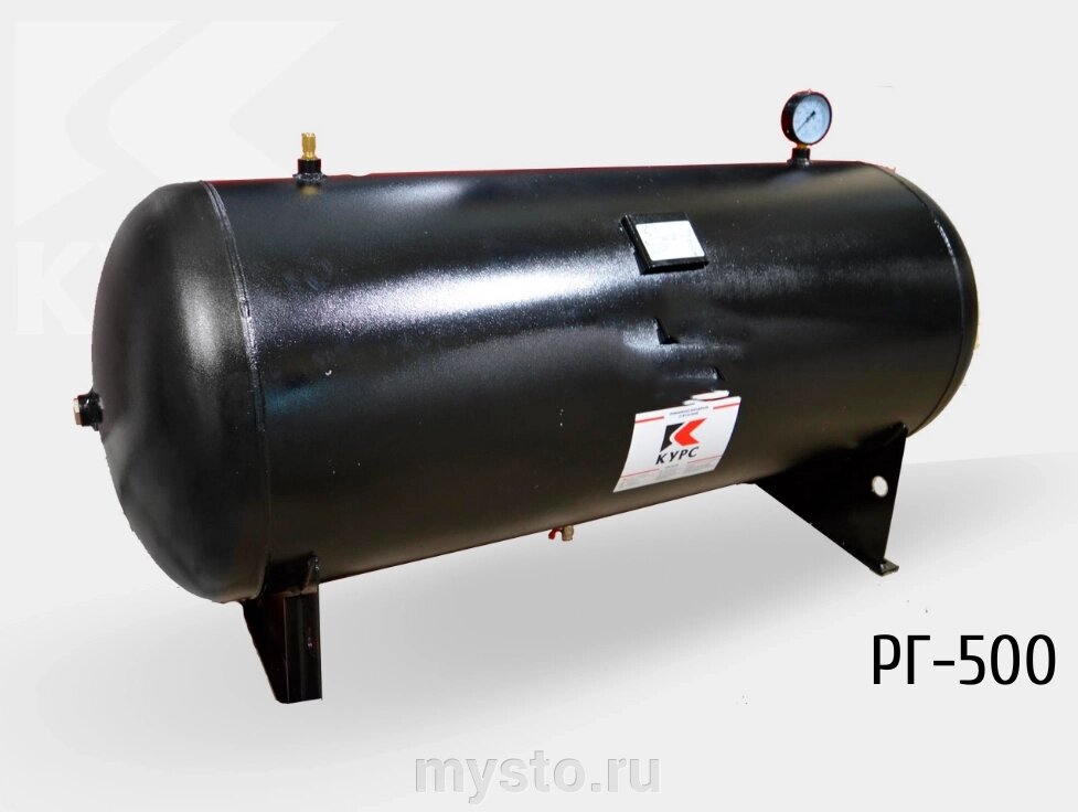 Воздушный ресивер для компрессора PST РГ-500/10, горизонтальный, 10 бар, 500л от компании Оборудование для автосервиса и АЗС "Т-ind" доставка в регионы - фото 1