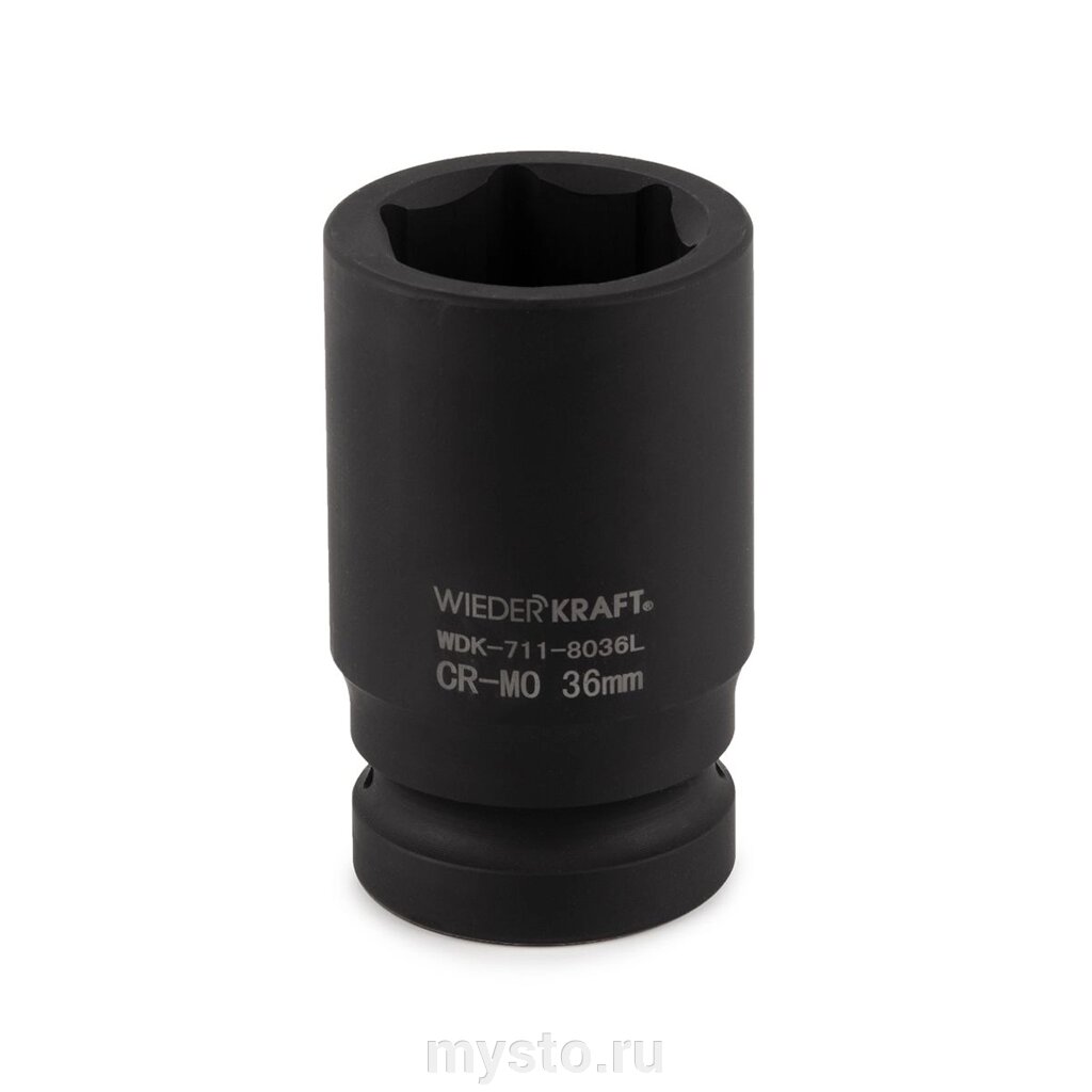 Wiederkraft Головка ударная глубокая WiederKraft WDK-711-8036L 1″, 36 мм от компании Оборудование для автосервиса и АЗС "Т-ind" доставка в регионы - фото 1