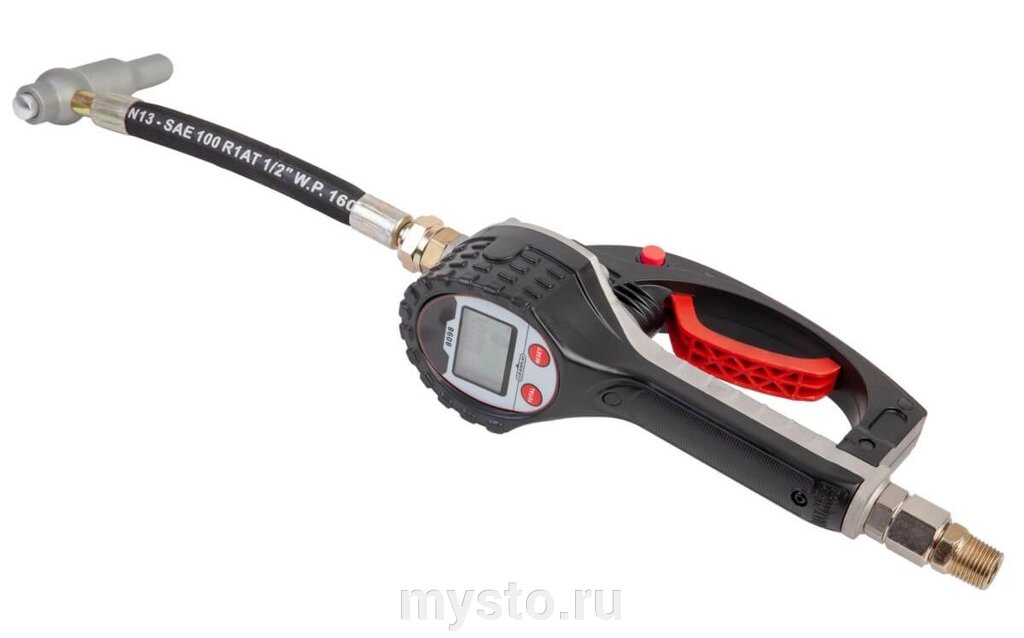 Заправочный пистолет со счетчиком Wiederkraft WDK-89203, кран раздаточный для масла, автоматический, 30 л/мин от компании Оборудование для автосервиса и АЗС "Т-ind" доставка в регионы - фото 1