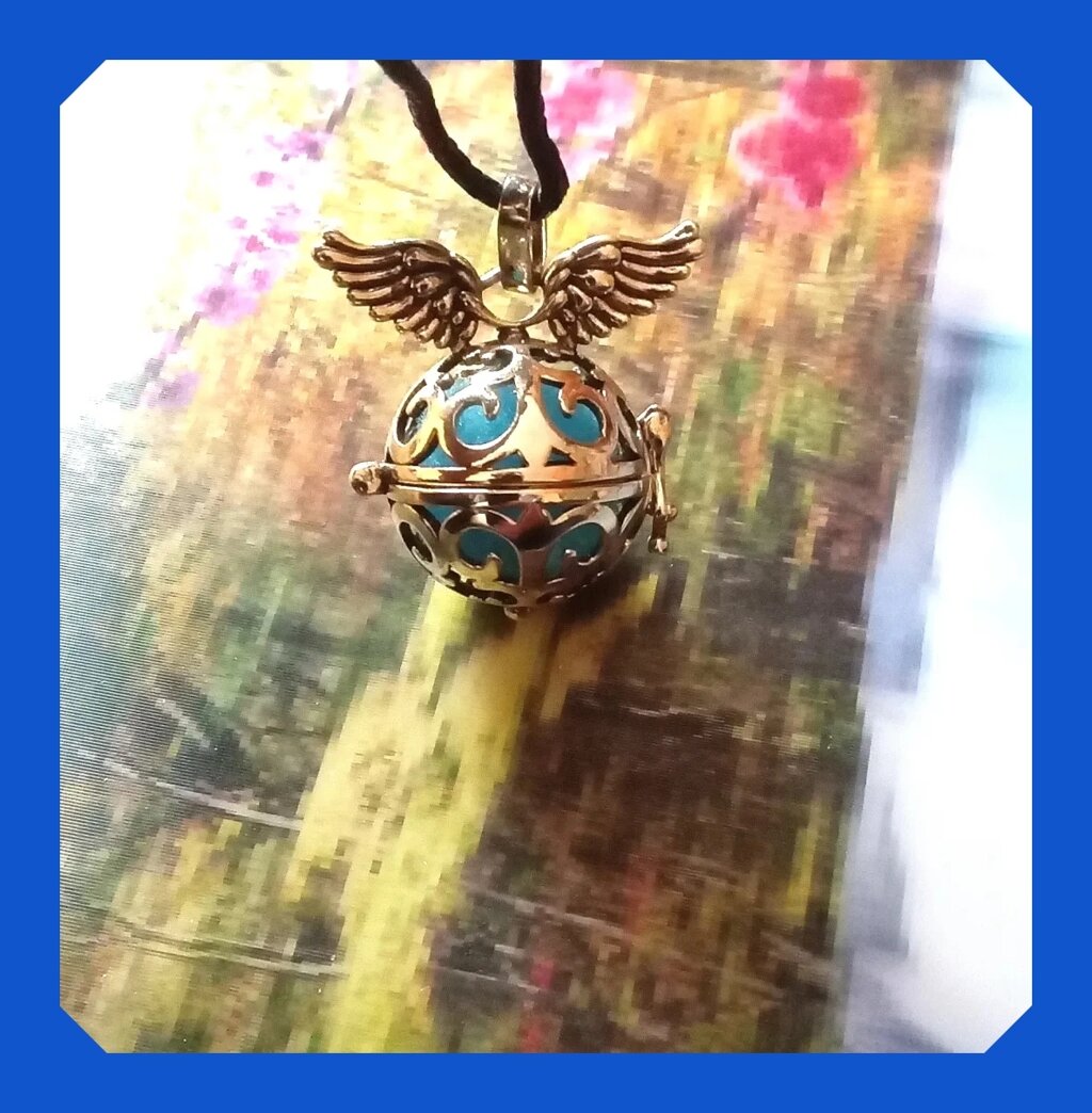 Аромамедальон открывающийся Крылья Ангела, цвет серебро, 3 см от компании ООО АМУЛЕТОФФ - фото 1