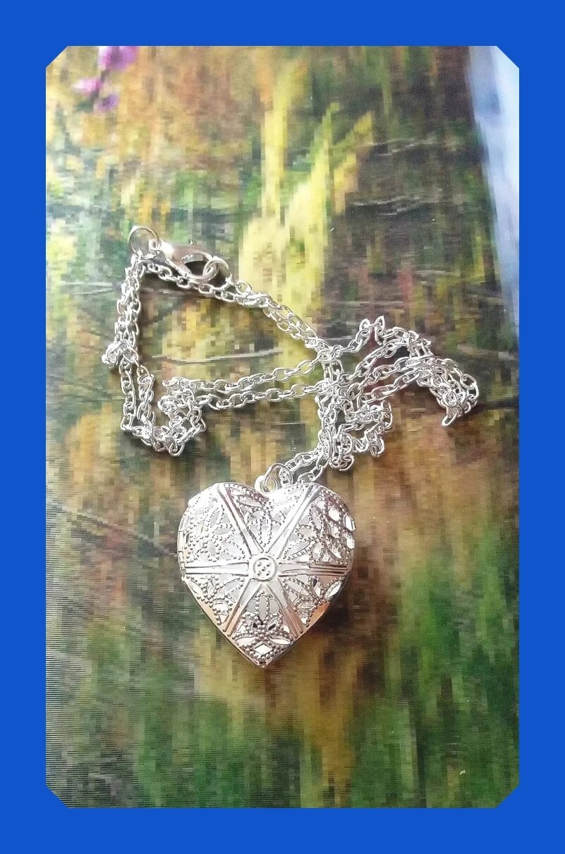 Аромамедальон открывающийся с цепочкой Сердце, цвет серебр., 2.7 см от компании ООО АМУЛЕТОФФ - фото 1