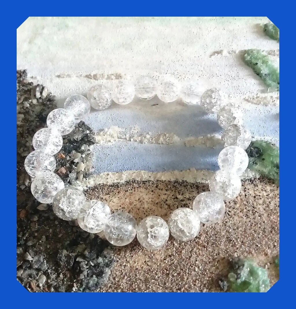 Магический браслет из натурального камня Сахарный кварц (прозрачный), (е) от компании ООО АМУЛЕТОФФ - фото 1