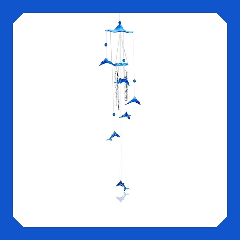 Подвеска Музыка ветра Дельфин, цвет синий, 40* 15 см от компании ООО АМУЛЕТОФФ - фото 1