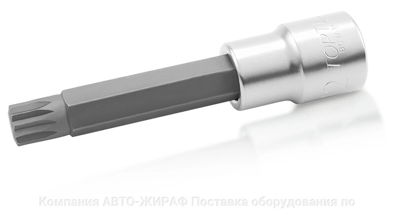 Головка торцевая с вставкой Spline 1/2" M10 L=100 мм TOPTUL BCJA1610 от компании Компания "АВТО-ЖИРАФ" Поставка оборудования по ценам завода изготовите - фото 1