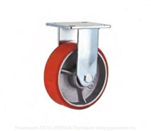 Колесо большегрузное неповоротное FCp 92 75 мм полиуретановое (F) от компании Компания АВТО-ЖИРАФ Поставка оборудования по ценам завода изготовителя - фото 1