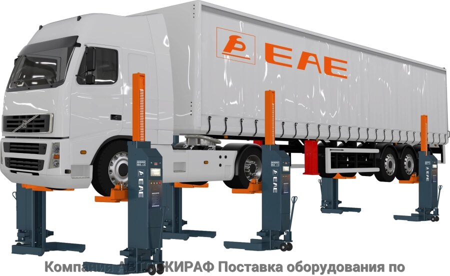 Комплект подкатных колонн Everlift EE-HDM86 (6шт по 8т.). Беcпроводные. от компании Компания "АВТО-ЖИРАФ" Поставка оборудования по ценам завода изготовите - фото 1