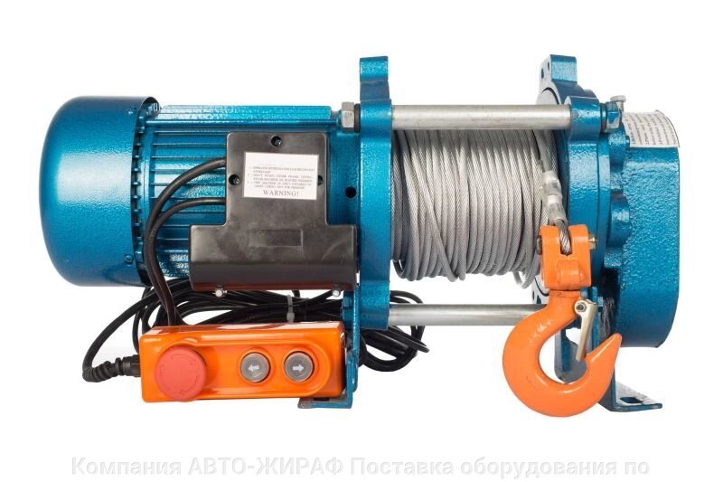 Лебедка TOR CD-1000-A (KCD-EC-1000 kg, 220В) с канатом 100 м (алюминиевый корпус) от компании Компания АВТО-ЖИРАФ Поставка оборудования по ценам завода изготовителя - фото 1