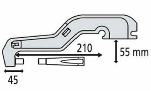 Плечо типа С (С2): C clamp для INVERTER 210х55мм GYS