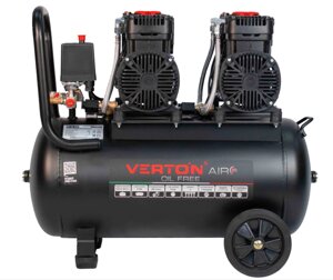 Компрессор безмасляный Verton Air AC-50/480 (230/50 В/Гц,б/масл. 480л/мин, V 50л, макс. дав. 8 бар, мощн. 4 кВт, част.