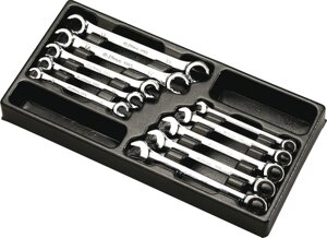 Инструмент в ложементах Набор ключей разрезных, комбинированных Hans в ложементе, TT-30