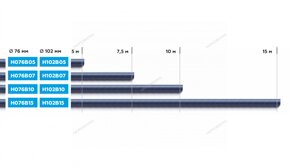 Шланг газоотводный H076B10 D=76мм, длина 10м (синий)