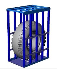 Клеть для накачивания крупногабаритных колес (шириной до 517 мм, длиной до 1362 мм) 506А