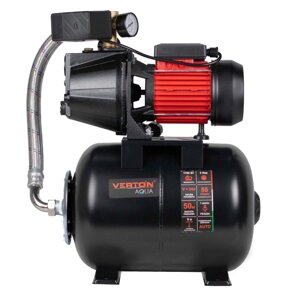 Насосная станция автоматическая Verton AQUA PS1100C/24 (Чугун,1100Вт,230 В//50 Гц,Q max55л/мин,V24л, глуб. 9м,H max50м,