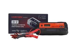 Зарядное устройство VERTON Energy ЗУ-12 (230/50 В/Гц, мощн. 80Вт. напряж. аккум. 12/24 В, емкость обсл. аккум.