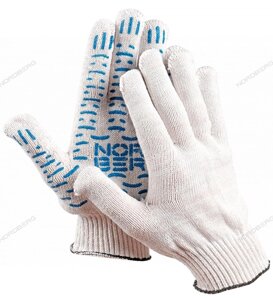 Перчатки с пвх покрытием белые 5 пар NORDBERG NCG610150.5