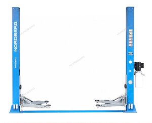 Подъемник двухстоечный 4 т, 220 В, синий NORDBERG N4120B-4B_3+2_220