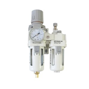 AC3010-03 Блок подготовки воздуха 3/8" с фильтром, манометром, маслораспылителем и регулятором давления