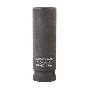 WDK-710-4017L Головка торцевая ударная глубокая 1/2", 6 граней, 17 мм
