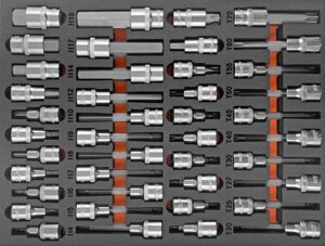 OMT42STE Набор насадок торцевых 1/2" DR, со вставками-битами TORX T20-T70 в EVA ложементе 280х375 мм, 42 предмета